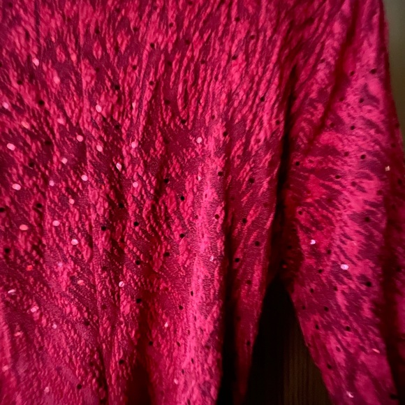 Dress Barn sparkly red top sz XL - NWT - Picture 5 of 9